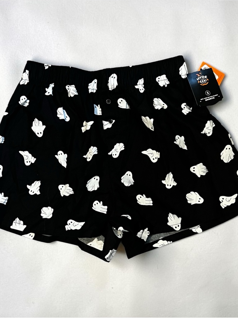 Women's Black Ghost Print Lounge Shorts
